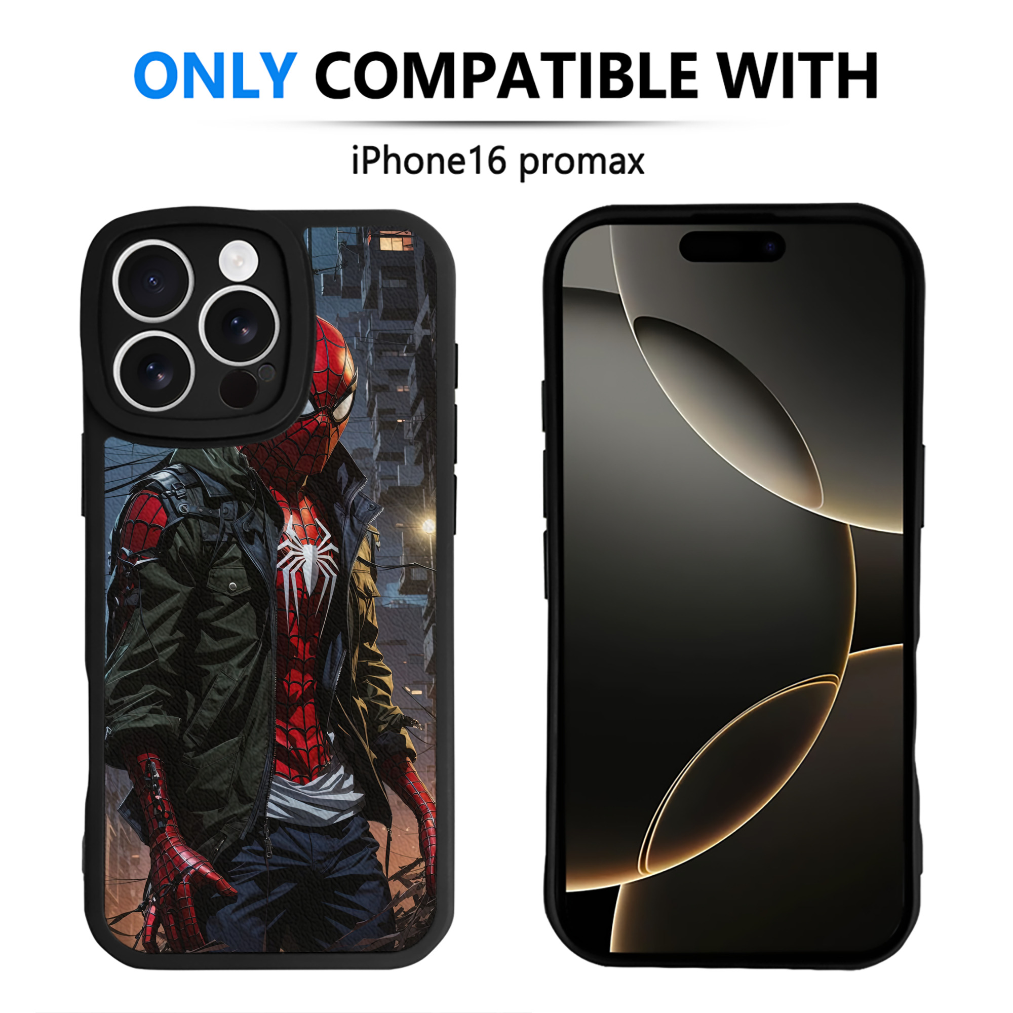 Spider Man スパイダーマン 【iPhone 16シリーズ対応】シリコンスマホケース（レザー調） 材質：シリコン